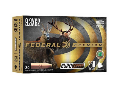 Federal Euro Copper Ammo 9.3x62 250gr 20/Box