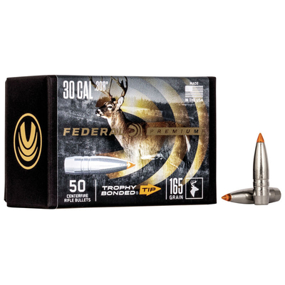 Federal Premium Trophy Bonded Tip Bullets 30 Cal (.308) 50/Box