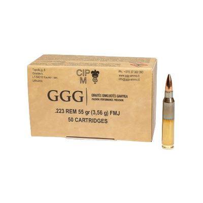 GGG Ammo .223 Rem FMJ 50/Box